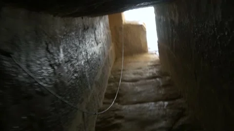 A Look Inside The Tomb Of Ti In Saqqara, Egypt Stock Footage 158228096