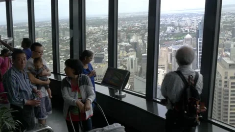A Look Inside The Tower Eye In Sydney, Australia Stock Footage 158970262