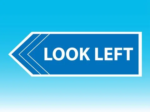 Look left Stock Illustration