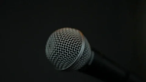 Look at the microphone Stock Footage 82114350