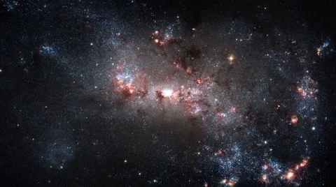 Look in the optic instrument in case of setup on the most beautiful star nebula Stock Footage 47790046