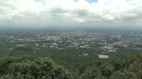 Look Out From Doi Suthep Mountain In Chiang Mai Thailand 스톡 동영상 12438388