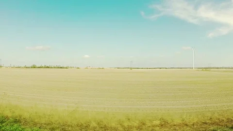 Look out the train window in Poland Stock Footage 87932371