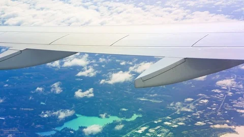 Look Outside of Airplane Window Video stock 75257410
