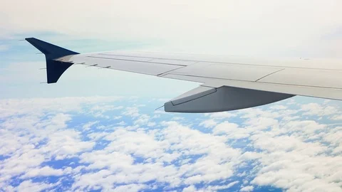Look Outside of Airplane Window Stock Footage 75258793