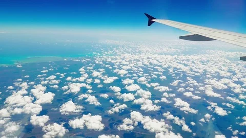 Look Outside of Airplane Window Video stock 75261415
