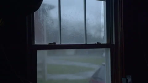 Look outside window on overcast day Video stock 158240826
