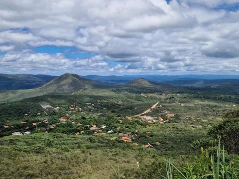 Look over Vale do Capao in Chapada Diamantina in Brazil 写真素材