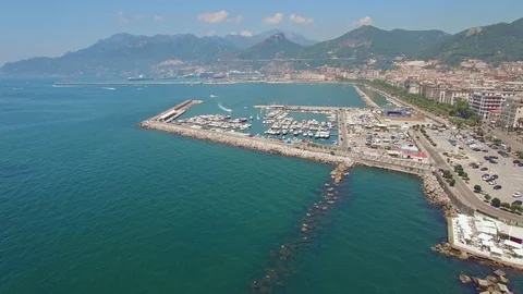 A look at the pier on the seaside. Stock Footage 93745056