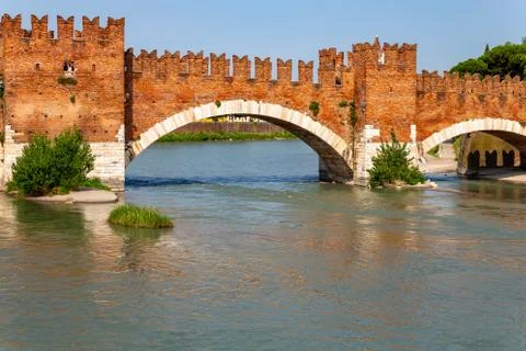 A look at the river adige Stock Photos