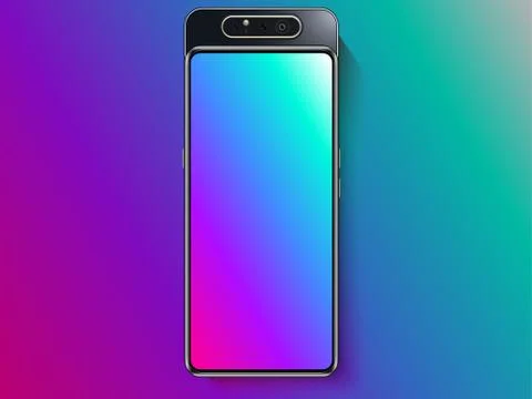 Look like s8. realistic smartphone iphone Stock Illustration