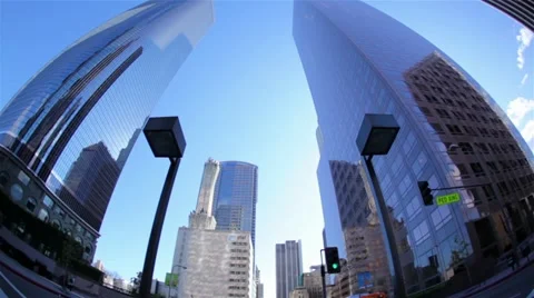 Look Up To Skyscrapers HD Stock Footage 10896347
