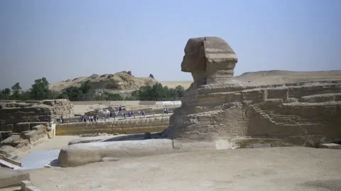 A Look At The Sphinx In Giza, Egypt Stock Footage 158207294