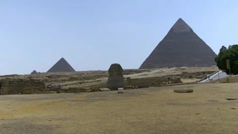 A Look At The Sphinx In Giza, Egypt Stock Footage 158208002