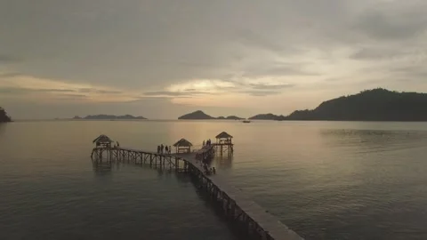 Look At Sunset Beach On The Sky Stock Footage 268669162