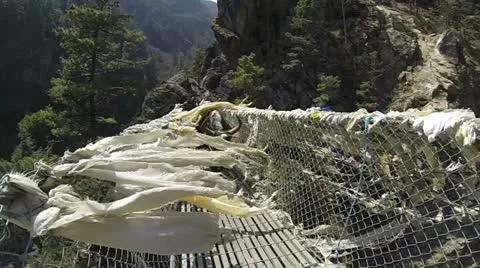 Look from the suspension bridge Stock Footage 24673752