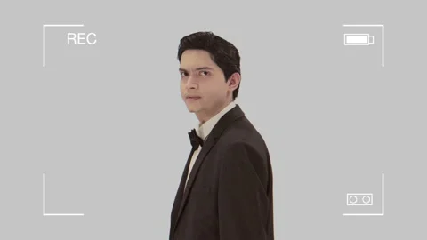 Look test of aspiring hollywood actor 4k ProRes Stock Footage 160364091