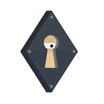 Look through the keyhole Stock Illustration