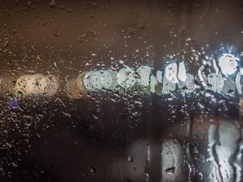 Look through wet window Stock Photos