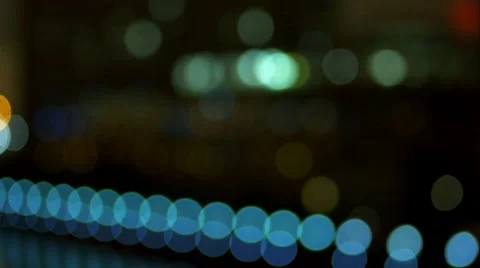 A look at urban buildings while the lights come in focus Stock Footage 58603175