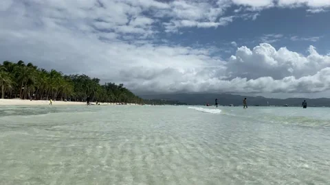 A Look At White Beach In Boracay, Philippines Stock Footage 159197013