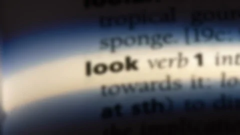 Look word in a dictionary. Stock Footage 99562897