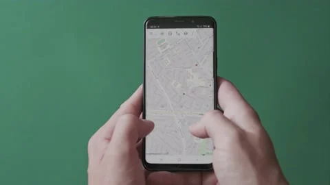Looking for address on a phone navigation app. Stock Footage 136650131