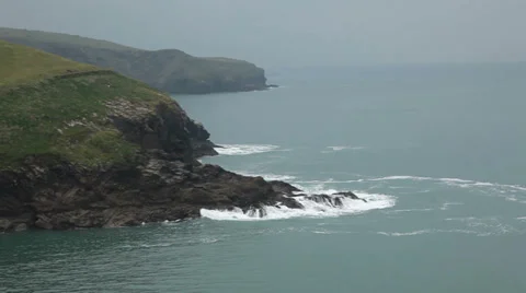 Looking along the coast 1 Stock Footage 34760240