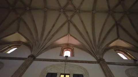 Looking up in the altar on the church Vidéo 244175677