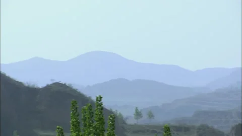 Looking around from the top of the mountain Stock Footage 235277000