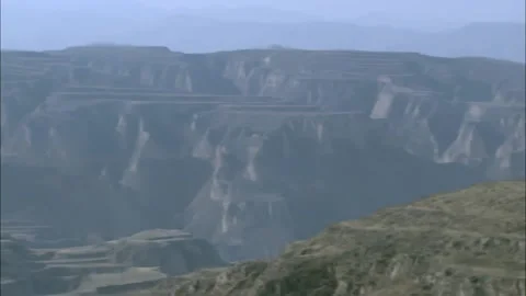 Looking around from the top of the mountain Video stock 235277030