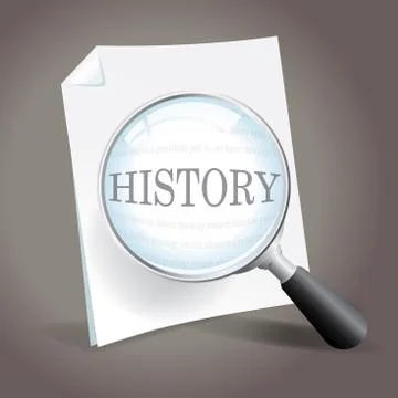 Looking back at history Stock Illustration