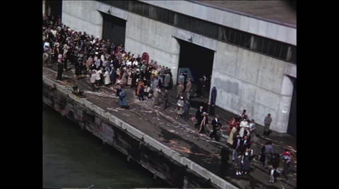 Looking Back at Pier Farewell Stock Footage 47644214