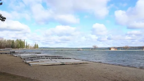 Looking at the beach from sand II Stock Footage 146615063