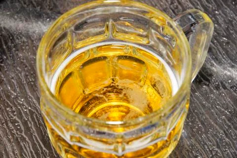 Looking into beer Stock Photos