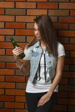 Looking at a beer Stock Photos