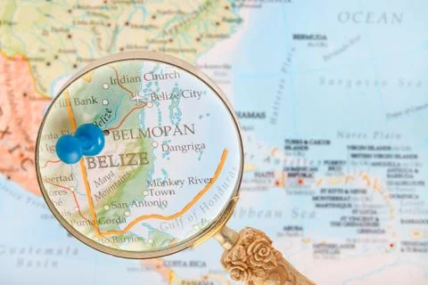 Looking in on Belmopan, Belize Stock Photos