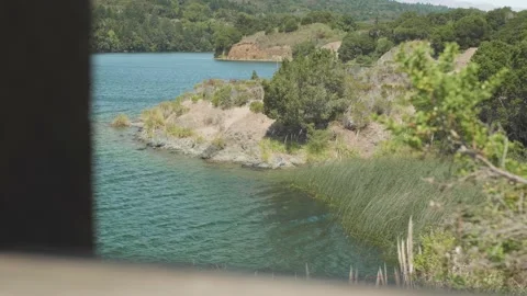 Looking between fence posts Crystal Springs San Mateo CA Stock Footage 135695745