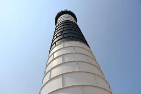 Looking up at Big Sable Point Lighthouse tower Stock Photos