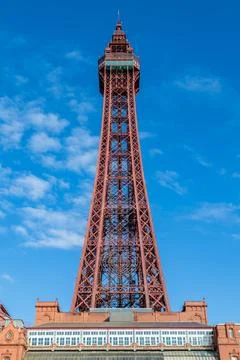 Looking up at Blackpool Tower Stock Photos