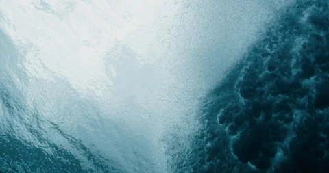 Looking up at a breaking wave from below Stock Footage 114702807