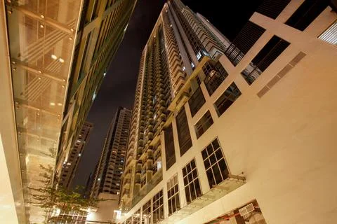 Looking Up At Buildings in BGC Stock Photos