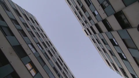 Looking up at buildings Stock Footage 83537955