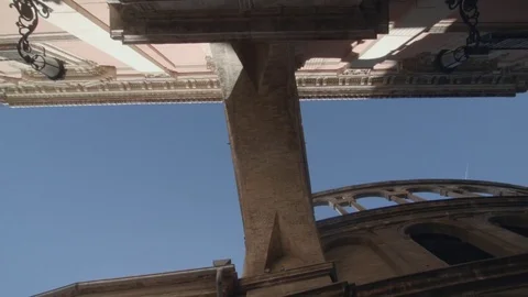 Looking up at buildings in old town Stock Footage 83537206