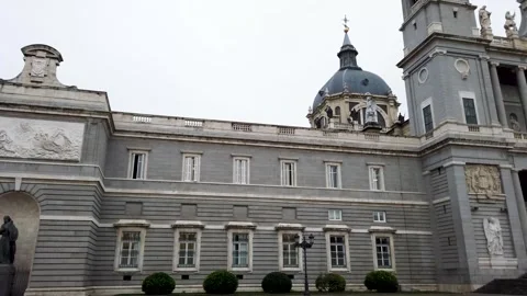 Looking to the Catedral de la Almudena Madrid Spain Vidéo 243771885