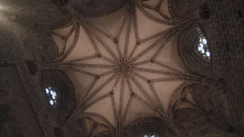 Looking up into church ceiling Stock-Footage 83537985