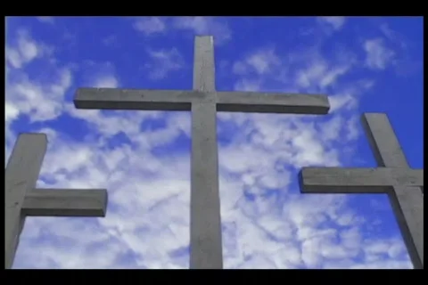 Looking Up Cross Stock Footage 207252