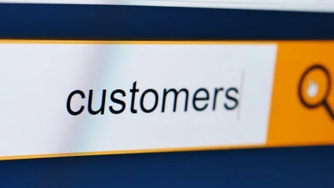 Looking for customers search box closeup computer screen 스톡 동영상 82997210