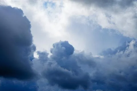 Looking up at dark moody clouds 스톡 사진