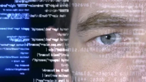 Looking Data Code Stock Footage 200141927